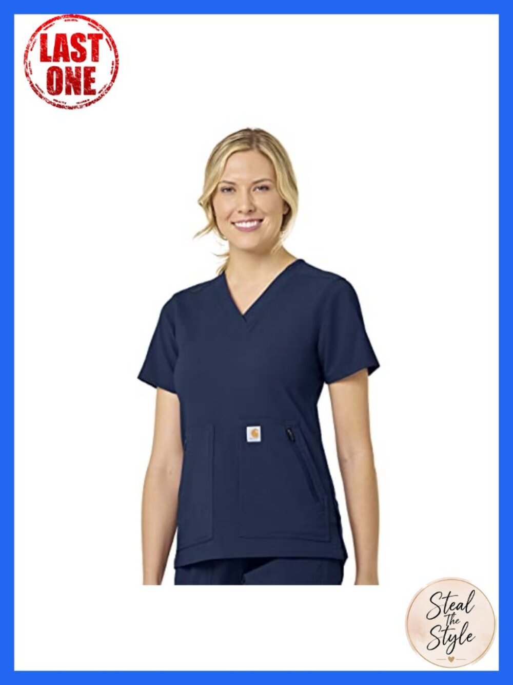 Carhartt Rugged Flex Modern Fit 4-Pocket V-Neck Scrub Top Water-Repellent